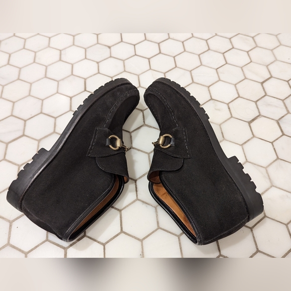 Gucci Suede Horsebit Ankle Boot - Black - Picture 1 of 7
